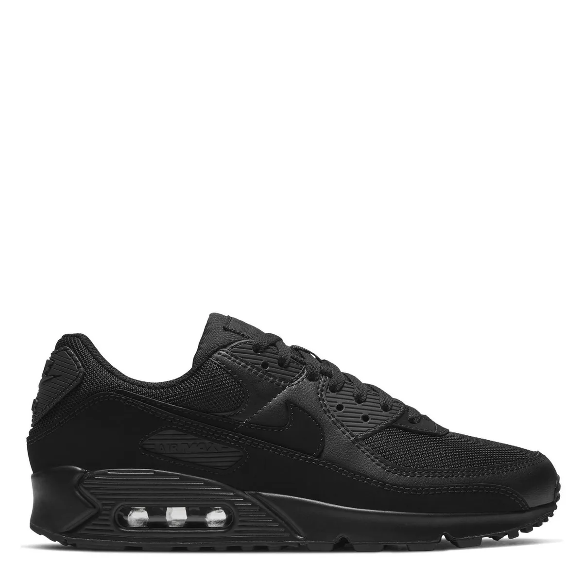 For Him Nike Air Max 90 Mens Shoes in Triple Black – Footwear