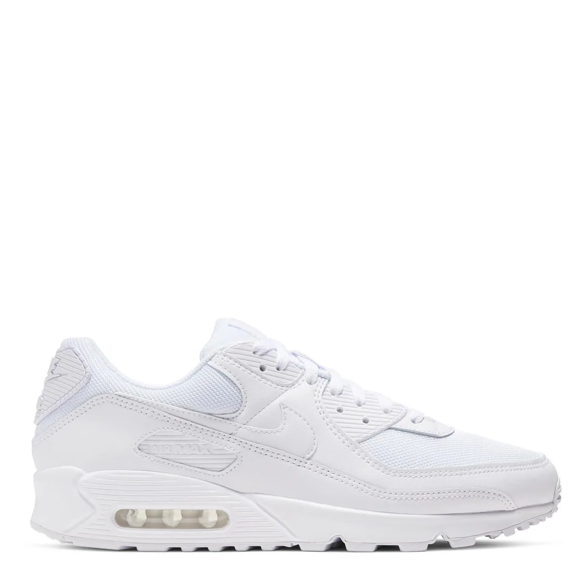 For Him Nike Air Max 90 Mens Shoes in Triple White – Footwear