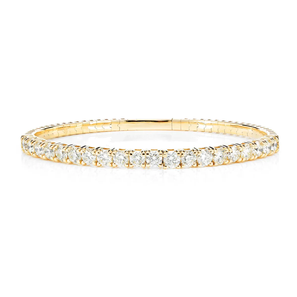 For Him Prong Diamond Flex Bangle in 22pt / 5.00ctw / Rose Gold / Medium – Bracelet