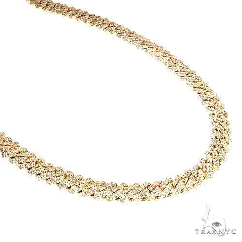 RINA - For Him FACTORY 14K Gold Mimi Cuban Diamond Chain 22 Inches 10mm 66583 in Rose Gold – Chain