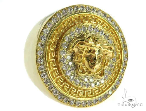 RINA - For Him FACTORY Heavy Medusa Diamond Ring 57055 in Rose Gold / 9 – Ring