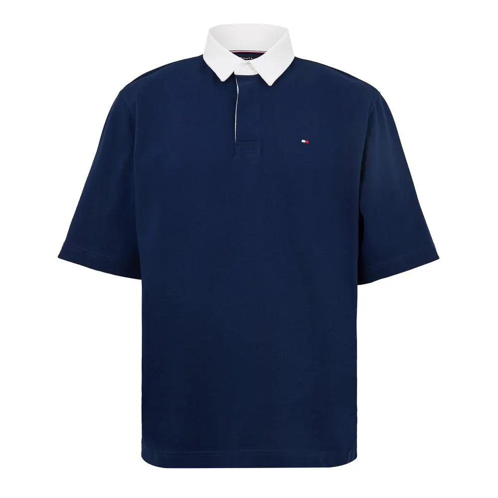 Tommy Hilfiger Men's Back Flag Short Sleeve Polo Shirt