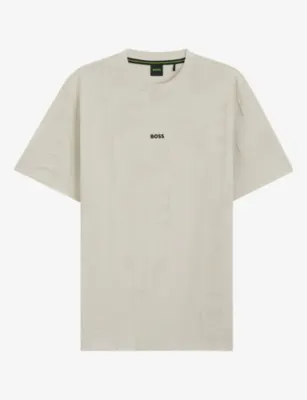 BOSS 3D-Jacquard Pattern Logo Cotton-Jersey T-Shirt
