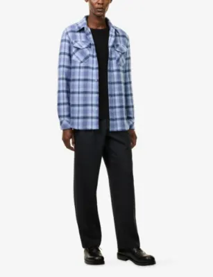 GODS TRUE CASHMERE Uniform Gemstone-Embellished Cashmere Shirt in DENIM, additional product view 2