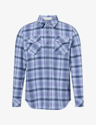 GODS TRUE CASHMERE Uniform Gemstone-Embellished Cashmere Shirt in DENIM – Mens | Shirts | Casual Shirts | Long-sleeved