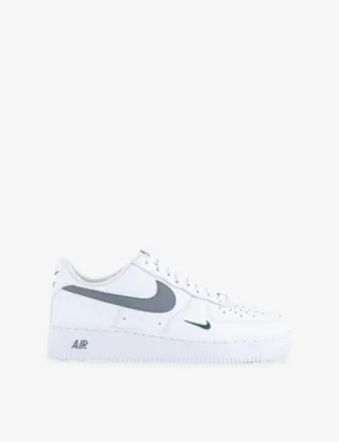 For Him Air Force 1 Leather Trainers - EUR 43.5 / 9.5 UK MEN in WHITE COOL GREY FIR – Mens | Trainers | Lace up trainers