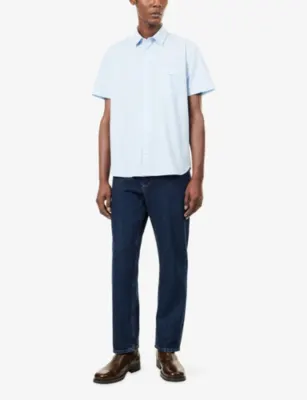 PAIGE Milford Short-Sleeve Cotton Shirt detail 2