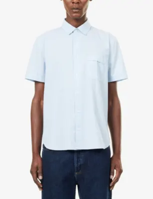 PAIGE Milford Short-Sleeve Cotton Shirt detail 3