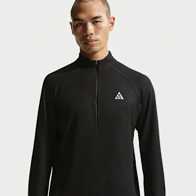 Nike ACG Men's Dri-FIT Mid-Layer 1/4-Zip Trail Running Top - Black/Black/Summit White