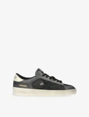 GOLDEN GOOSE Men’s Stardan Suede and Mesh Trainers - EUR 44 / 10 UK MEN in GREY/M.CMB – Mens | Trainers | Lace up trainers