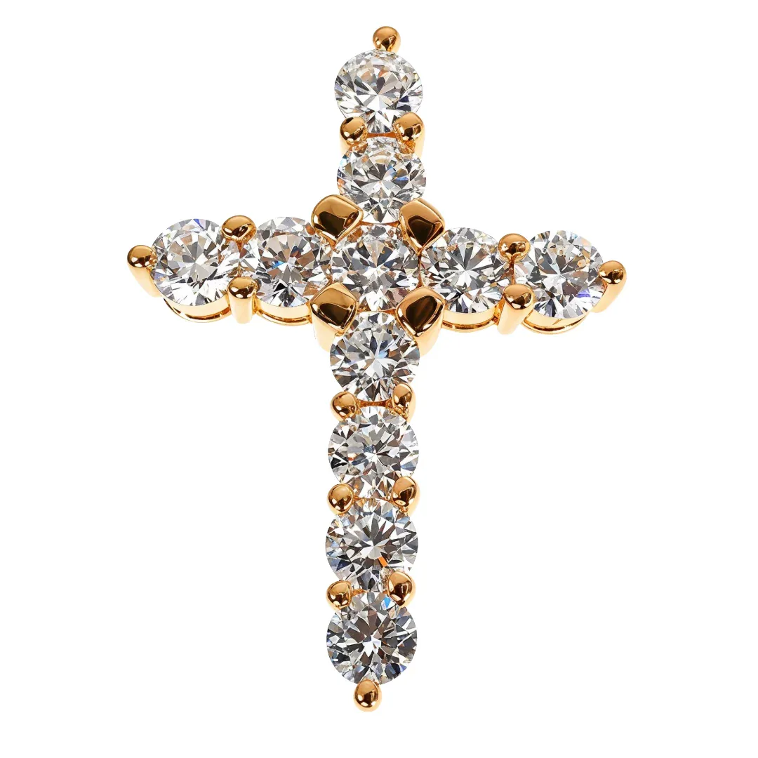 AHMED - For Him CVD 20 Pointer Diamond Cross (Lab) 68185 in Rose – Pendant