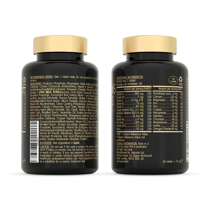 SuperSelf Multivitamin with Omega 3, Vitamins & Minerals 60 Tablets, additional product view 2