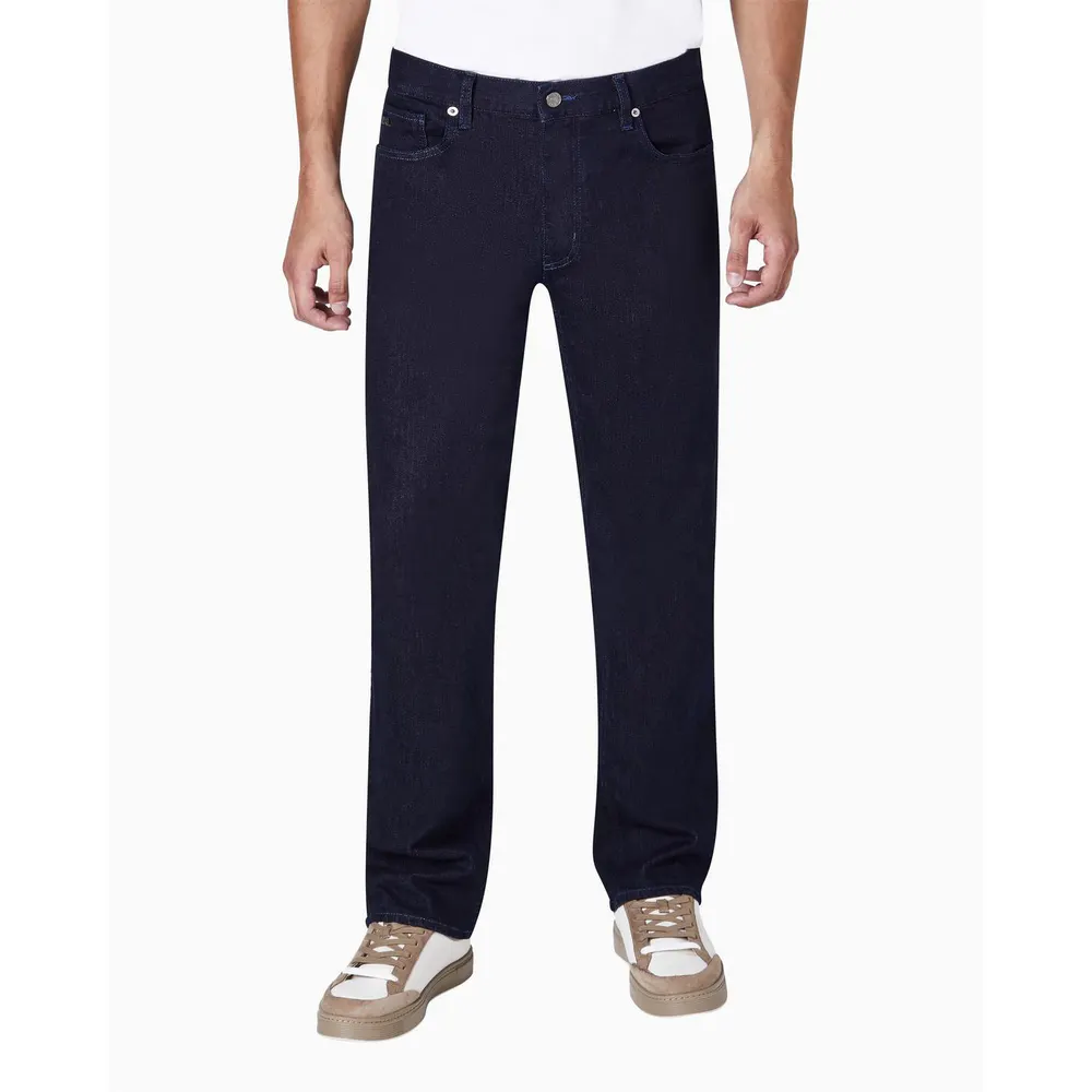 Emporio Armani Mens J76 Straight Fit Jeans detail 3