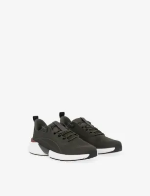 BOGGI MILANO Endurance Knitted Trainers - EUR 43 / 9 UK MEN in MILITARY GREEN, additional product view 3