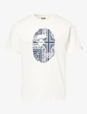 A BATHING APE Paisley Ape Head Graphic Cotton-Jersey T-Shirt