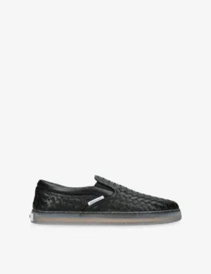 BOTTEGA VENETA Serena Leather Trainers - EUR 45 / 11 UK MEN in BLACK – Mens | Trainers | Lace up trainers