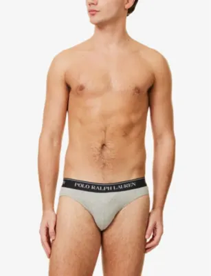 POLO RALPH LAUREN Branded-waist stretch-cotton briefs pack of three detail 2