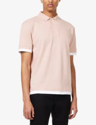 7 FOR ALL MANKIND Double-Layer Collared Cotton Polo Top detail 3