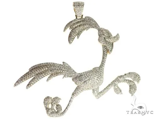 RINA - For Him CUSTOM 14K Yellow Gold Running Bird Pendant 63090 in Rose Gold – Pendant