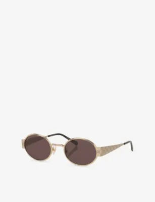 GUCCI GG1854S Round-Frame Metal Sunglasses detail 2