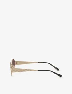 GUCCI GG1854S Round-Frame Metal Sunglasses detail 3