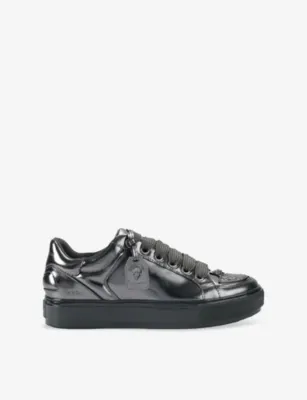 KURT GEIGER LONDON Southbank Tag Leather Trainers - EUR 40 / 6 UK MEN in GREY – Mens | Trainers | Lace up trainers