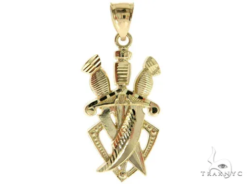 MARYAM - For Him FACTORY CONSCIOUS 10K Gold Three Daggers Pendant 57100 in Rose – Pendant