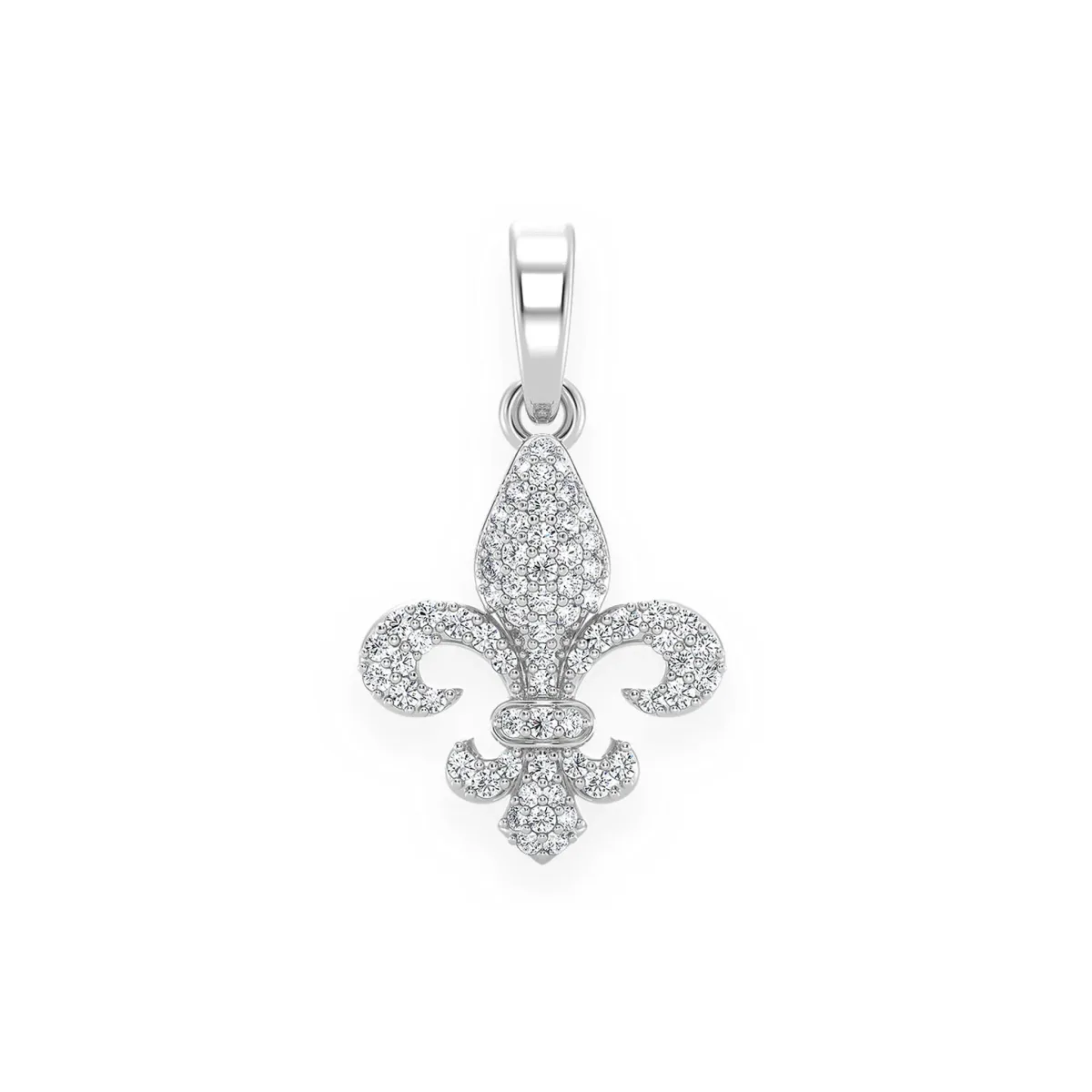 For Him Fleur-De-Lis Diamond Pendant in Rose Gold / Natural Diamond – Pendant