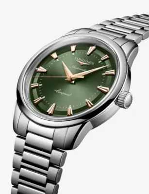 LONGINES L1.650.4.02.6 Conquest Heritage Stainless-Steel Automatic Watch detail 3