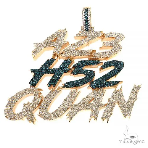 RINA - For Him CUSTOM Custom Made Diamond Pendant 68049 in Rose Gold – Pendant