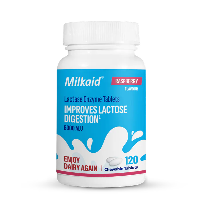 Milkaid Lactase Enzyme Tablets Raspberry Flavour 120 Tablets – Vitamins & Supplements > Supplements > Acidophilus & Friendly Bacteria
