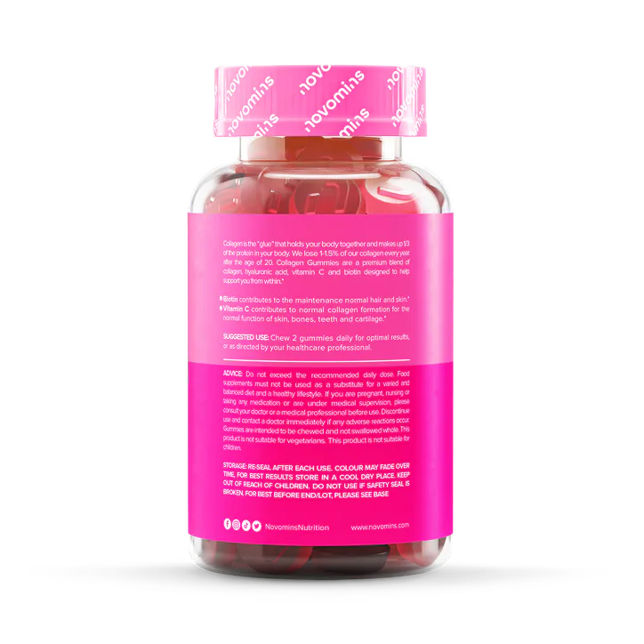 Novomins Collagen Peach Flavoured 60 Gummies detail 2