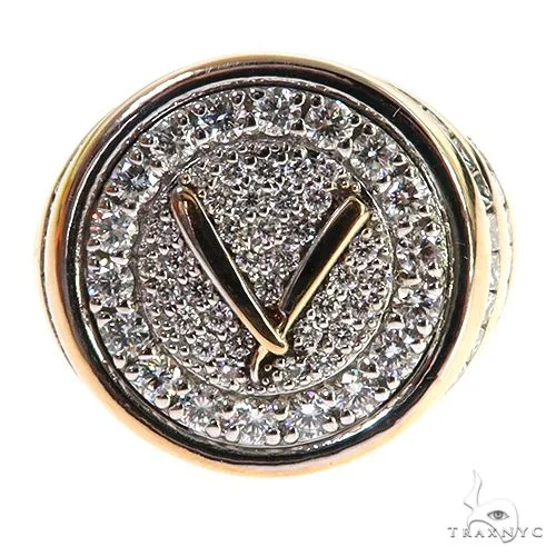 RINA - For Him CUSTOM Custom Made Diamond Razor Ring 67723 in Rose Gold / 10 – Ring