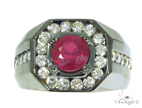 RINA - For Him FACTORY Godfather Ruby Diamond Ring 45360 in Rose Gold – Ring