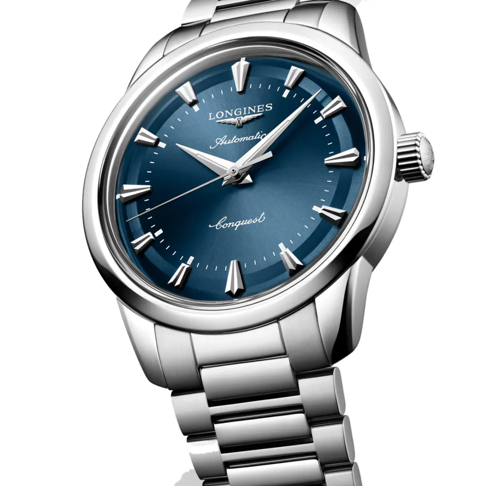 Longines Conquest Heritage 40mm Mens Watch Blue detail 2