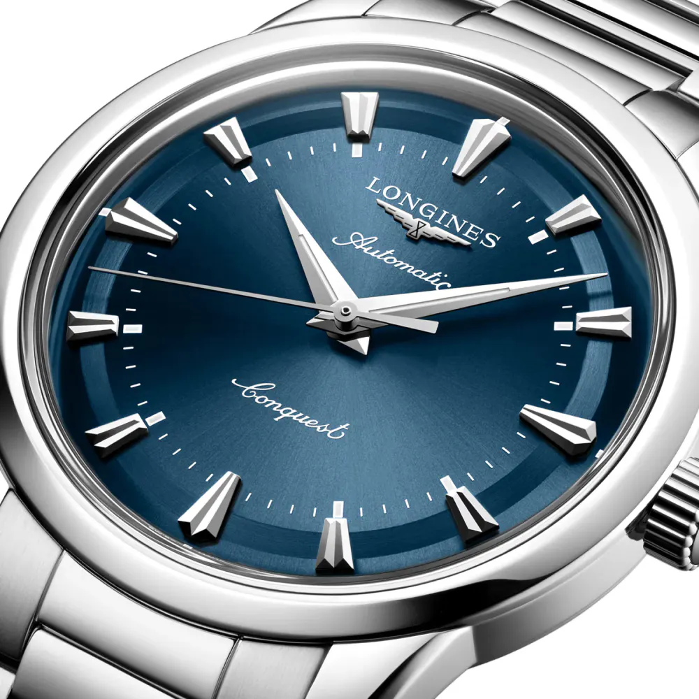 Longines Conquest Heritage 40mm Mens Watch Blue detail 3