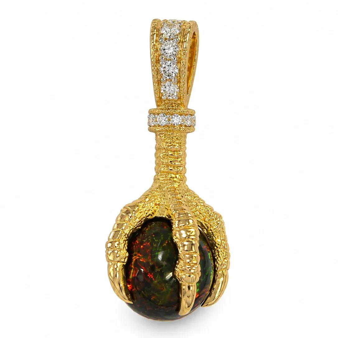 DANNY - For Him CUSTOM Black Sphere Opal Claws set by Trax 71412 – Pendant