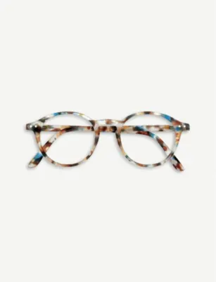 IZIPIZI #D tortoiseshell round-frame reading glasses +0.00 – Mens | Glasses