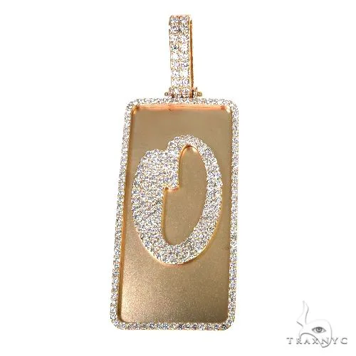 RINA - For Him CUSTOM Custom Made Initial Diamond Pendant 67787 in Rose Gold – Pendant