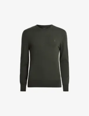 ALLSAINTS Mode Merino marl-pattern wool crew jumper - HOT CHOC BROWN detail 3