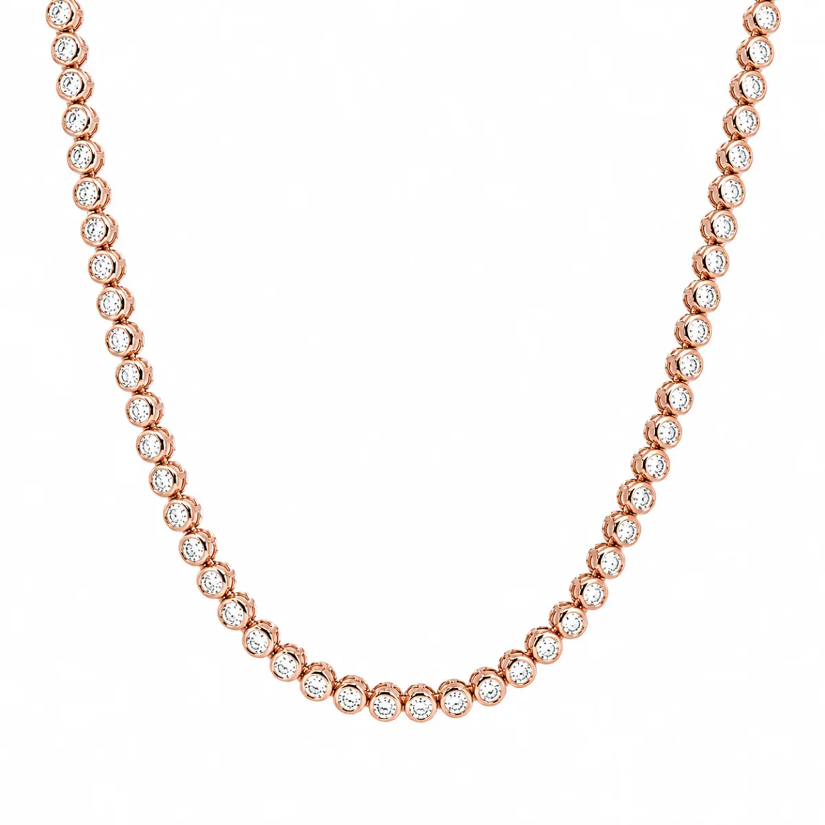 RINA - For Him FACTORY Bezel Diamond Chain 28 Inches 5mm 34969 in Rose Gold – Chain