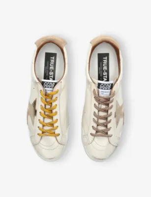 GOLDEN GOOSE True-Star Leather Low-Top Trainers - 5 in WHITE/COMB, additional product view 2
