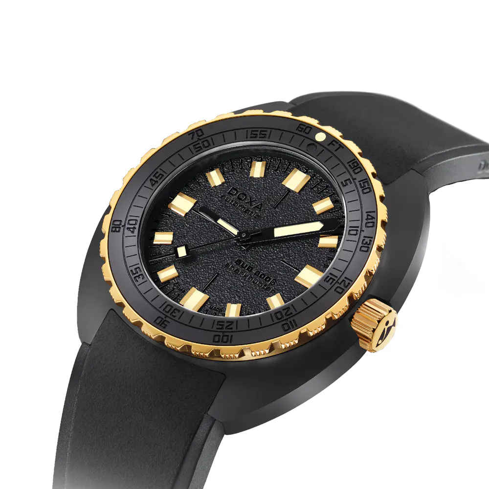 DOXA SUB 300 Beta Sharkhunter 44.5mm Mens Watch Black in Black, additional product view 2