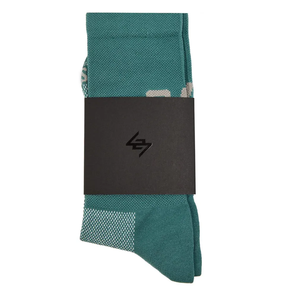 Represent 247 Men's Trainer Socks in Teal, additional product view 2