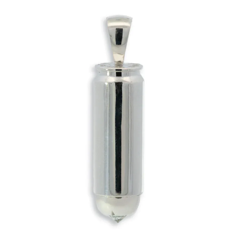 RINA - For Him CUSTOM CVD Silver Diamond Bullet Pendant 70976 – Pendant
