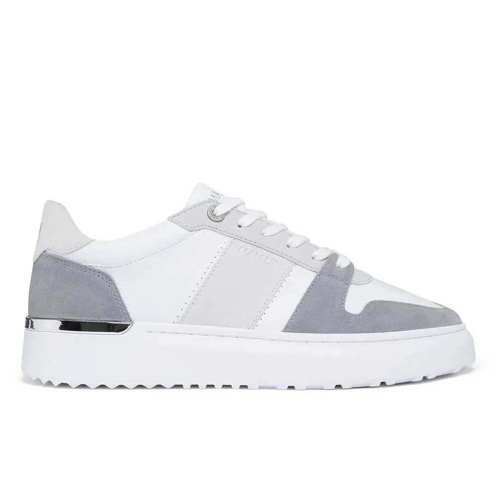 Mallet Hoxton Lite Trainers in White Grey – Footwear