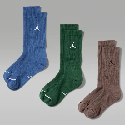 Jordan Everyday Crew Socks (3 Pairs) - Multi-Colour