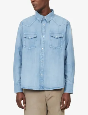 VISVIM Social Sculpture Denim Shirt in Lt.indigo, additional product view 3