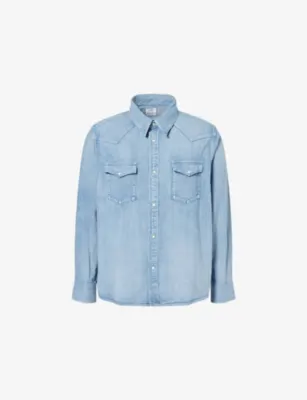VISVIM Social Sculpture Denim Shirt in Lt.indigo – Mens | Shirts | Casual Shirts | Long-sleeved