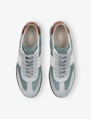 TODS Allacciata Cassetta Suede Trainers - EUR 42 / 8 UK MEN in TEAL, additional product view 2